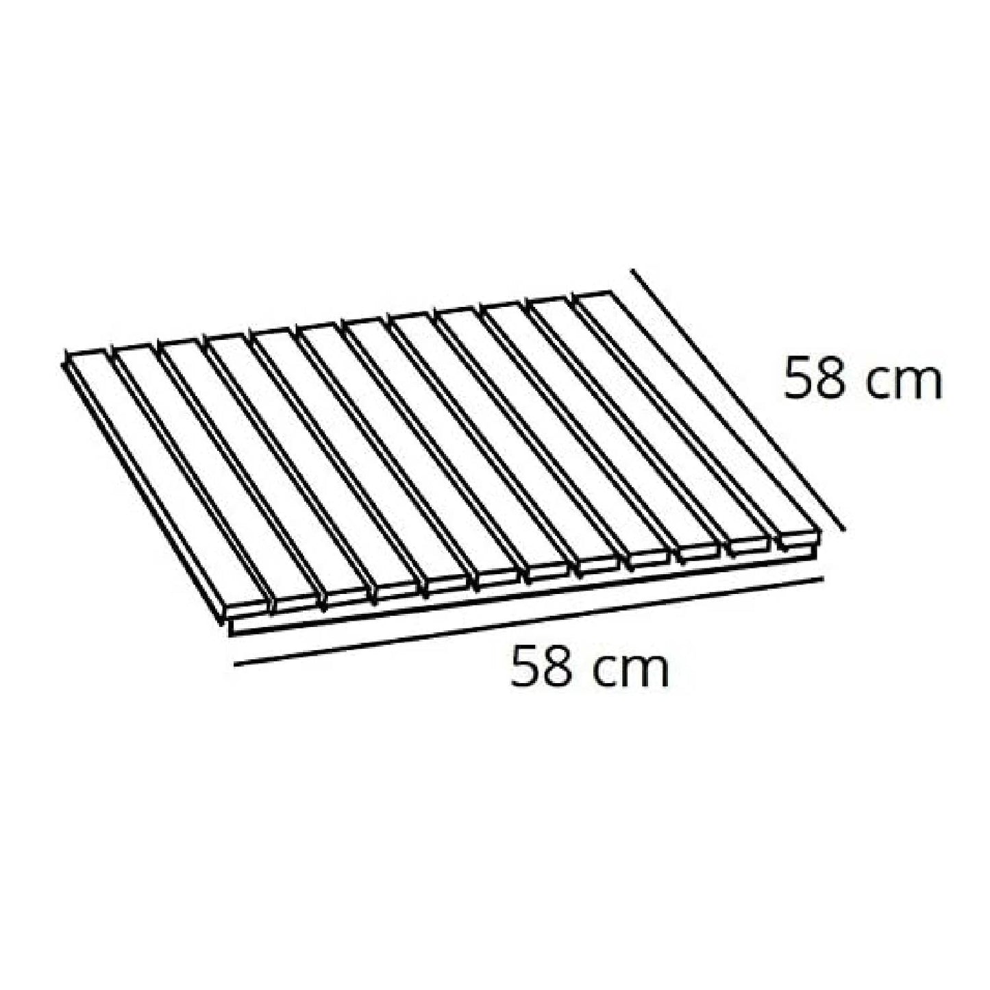 Tapis de bain SAMOA 60 Tapis de douche, Tapis bois, Tapis salle de bain, en hêtre massif traité pour résister à l'eau , ARIT, 3