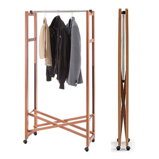 Portant Pliable Bois, Cerise, 31 x 78 x 160 cm, ARIT GIULIUS