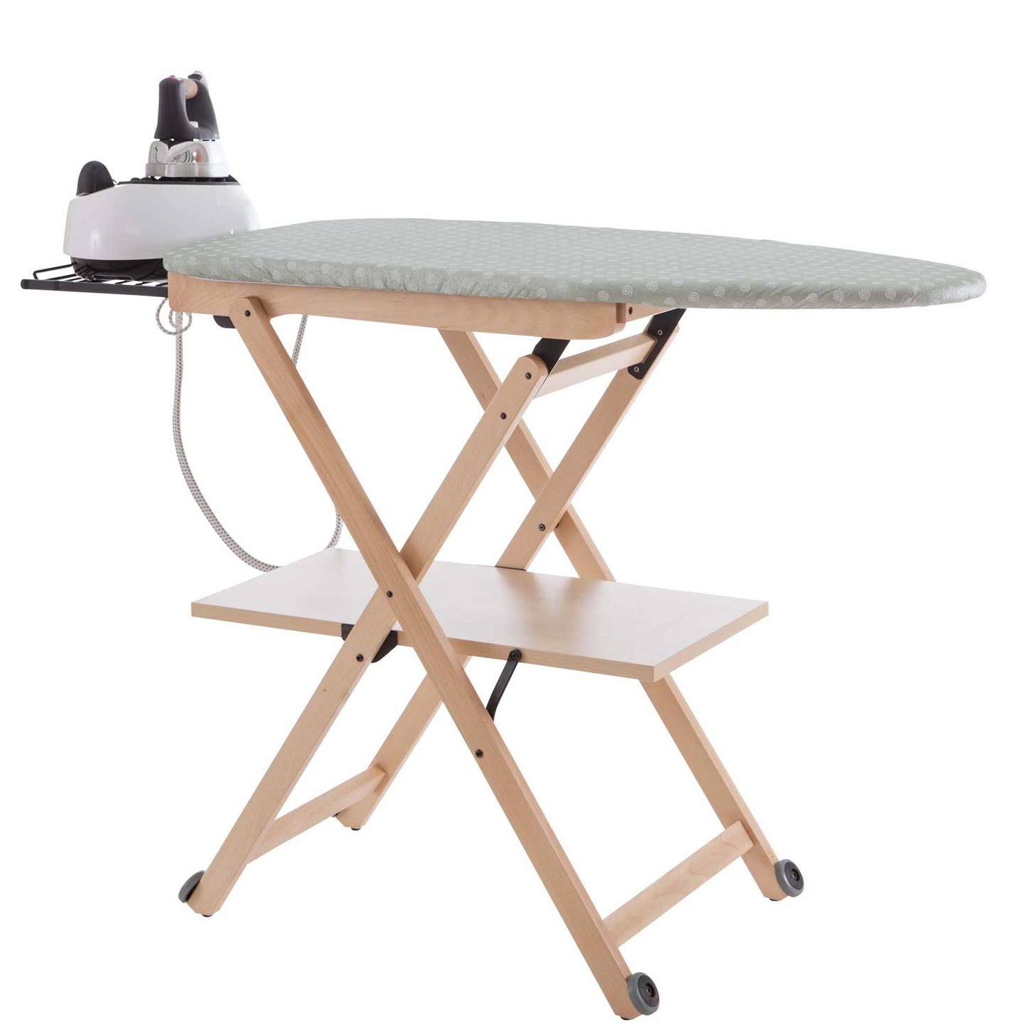 Table à Repasser, Planche à repasser, hauteur réglable, Couleur Naturelle, ARIT STIROCOMODO