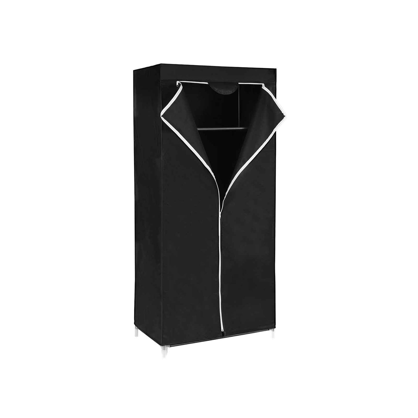 Armoire Tissu, Penderie Tissu, Portant Vetement, Armoire Pliable, avec Tringle de Suspension, Dressing, Noir, SONGMICS, 3