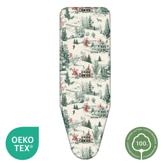 Housse table à repasser, format XL 140 × 55 cm, 100 % Сoton, avec clip, Fabriquée en Italie, Colombo Winter Alps, 2