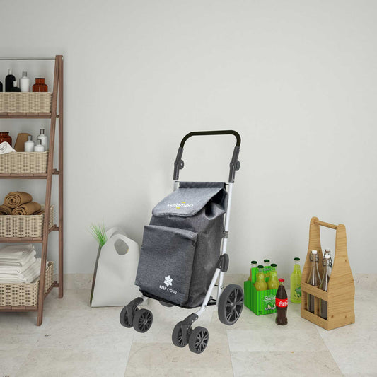 Chariot de Course, Chariot de Course Solide, Capacité 50 L, Gris, Colombo TROLL, 1
