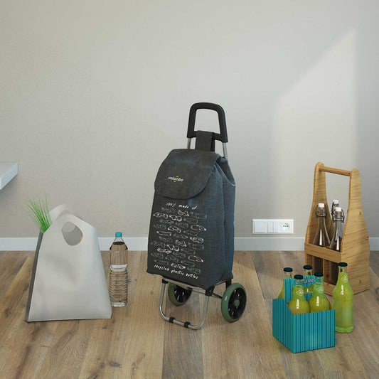 Colombo GREENWICH, Chariot de Course, Chariot de Course Solide, Capacité 40 L, Gris