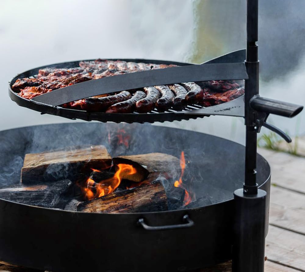 Braséro de jardin avec grille multifonctionnel «MONTANA X» de la grille 60 cm, Cook King, 6