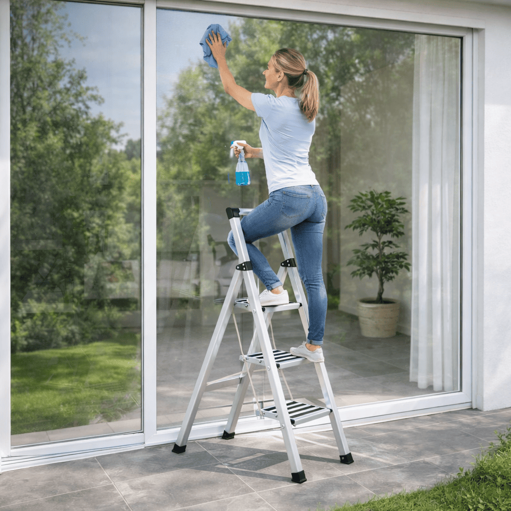 Escabeau, Escabeau 3 marches, Jusqu’à 150 kg, Tatkraft Adamant, 6