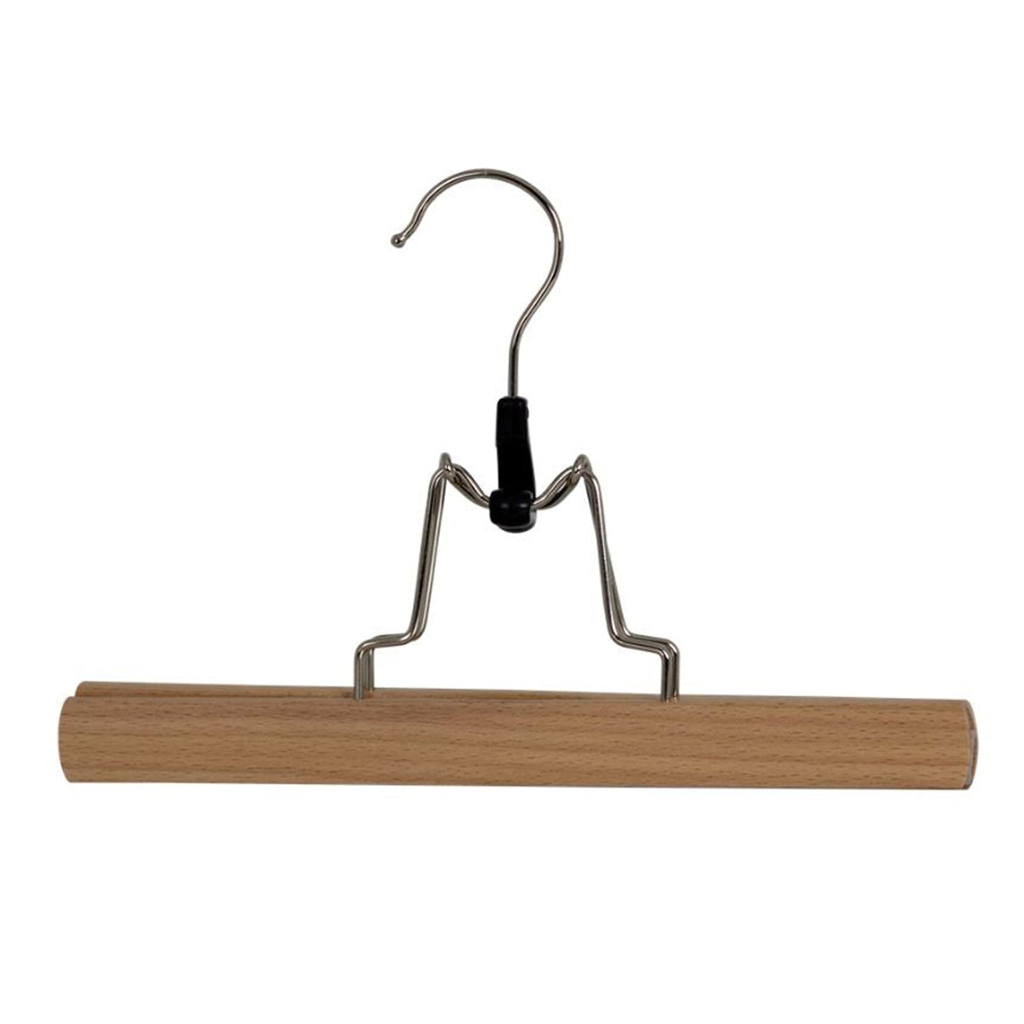 Cintre pantalon, Cintres, 10 PCs, Cintre en bois, Large 35cm, deux clips solides, Hêtre Lavé Blanc, MAWA Trend RA, 2