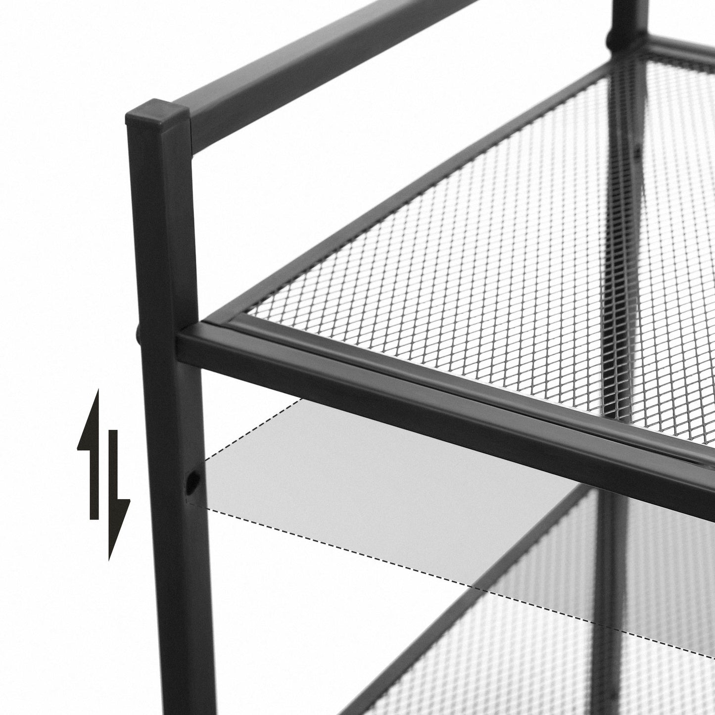 Étagère à chaussures, 3 Niveaux, Rangement chaussures, empilable, 9-12 paires de chaussures, en métal, Noir, SONGMICS, 7