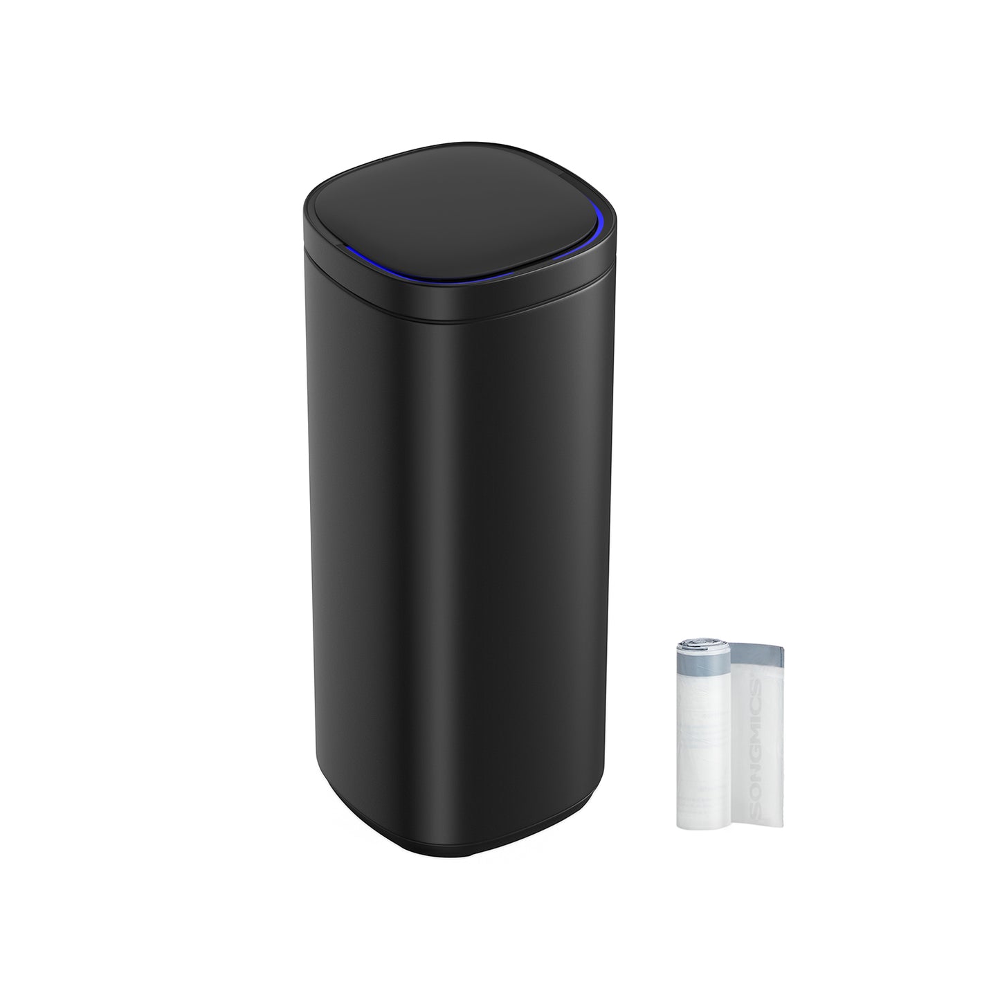 Poubelle, 50L, Poubelle de Cuisine, avec Détecteur de Mouvement Automatique, Acier, Noir, SONGMICS, 1