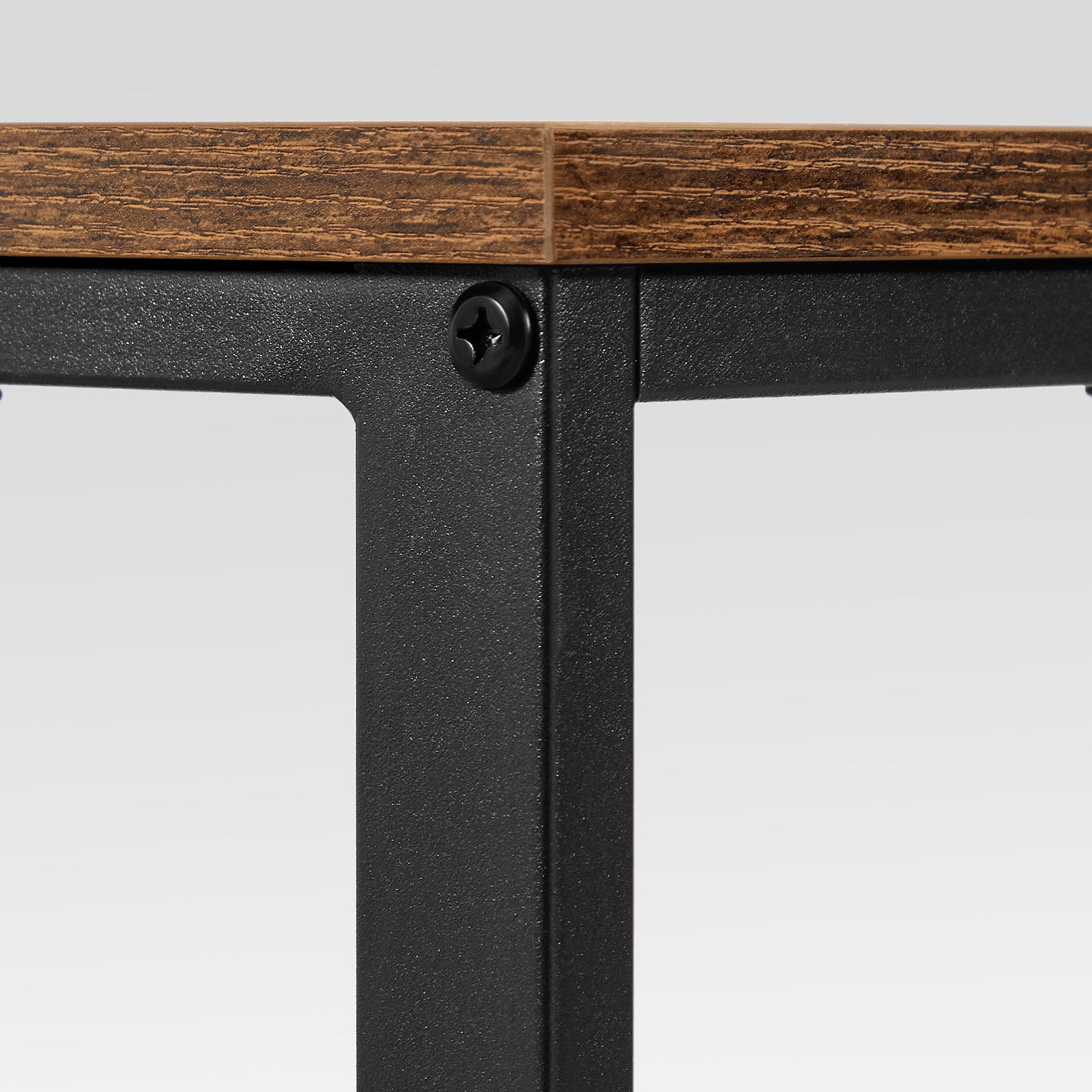 Bureau avec Rangement, Bureau de Travail, Bureau, avec 2 Étagères Réversibles, Marron Rustique et Noir, Vasagle, 1