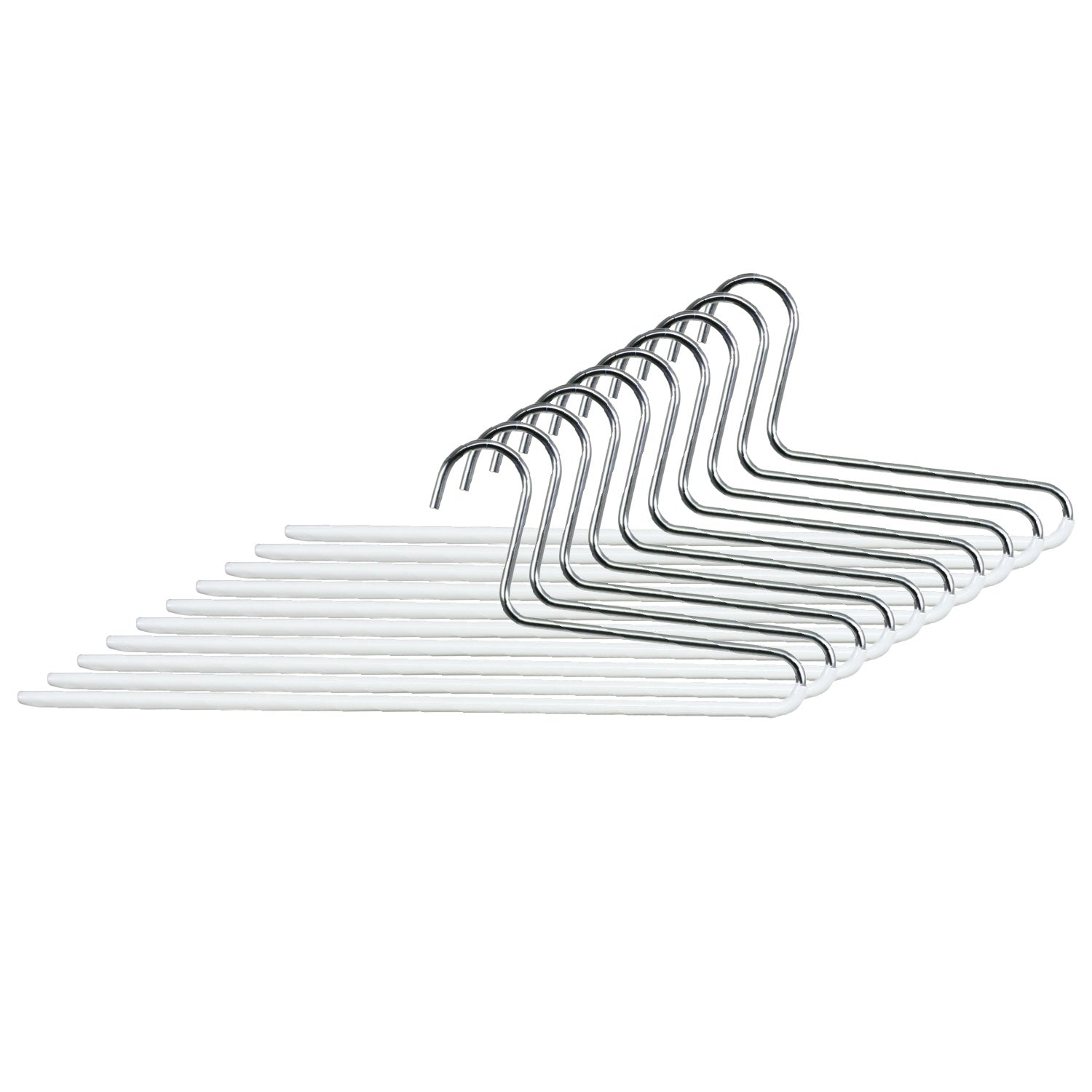 Cintre Pantalon, Cintres, lot de 10 PCs, largeur 35 cm, Cintre Vetement, avec effet antidérapant, MAWA KH C - Blanc, 1