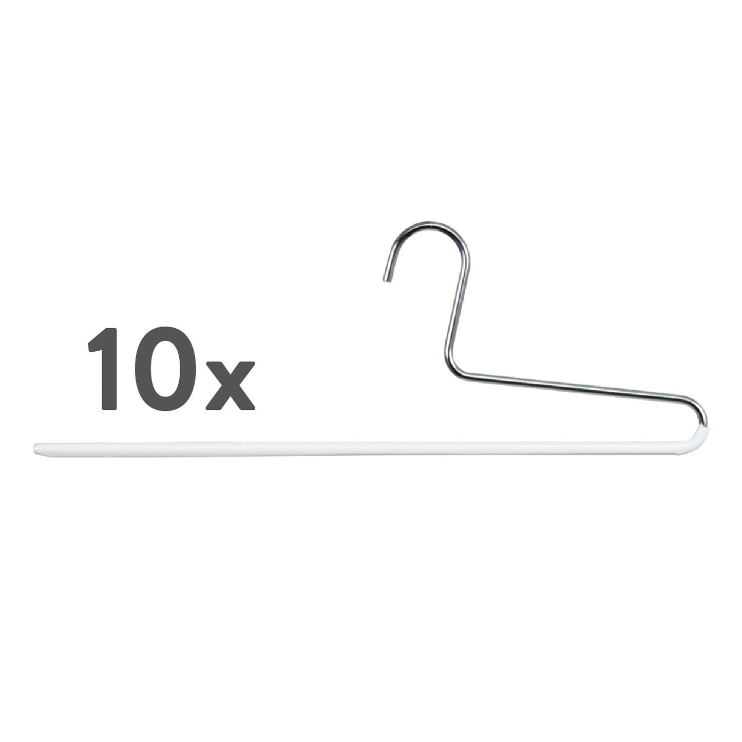 Cintre Pantalon, Cintres, lot de 10 PCs, largeur 35 cm, Cintre Vetement, avec effet antidérapant, MAWA KH C - Blanc, 5