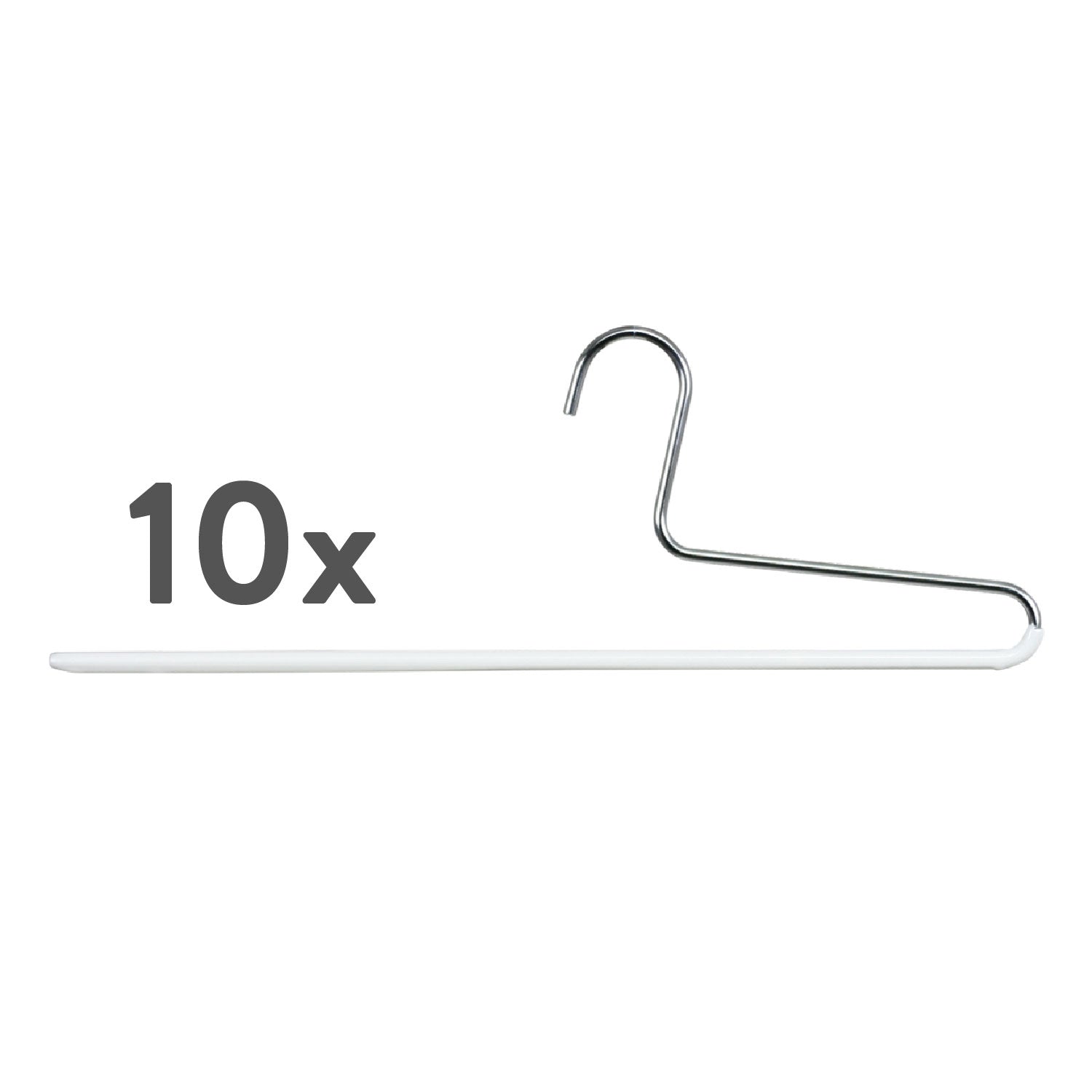 Cintre Pantalon, Cintres, lot de 10 PCs, largeur 35 cm, Cintre Vetement, avec effet antidérapant, MAWA KH C - Blanc, 5