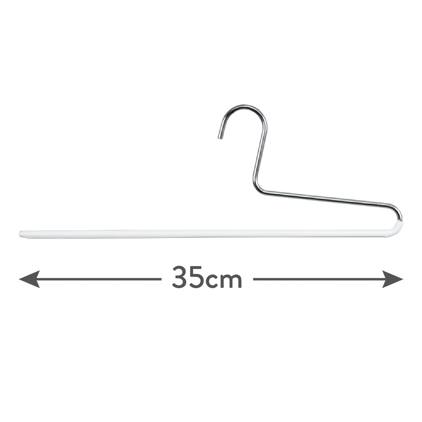 Cintre Pantalon, Cintres, lot de 10 PCs, largeur 35 cm, Cintre Vetement, avec effet antidérapant, MAWA KH C - Blanc, 4