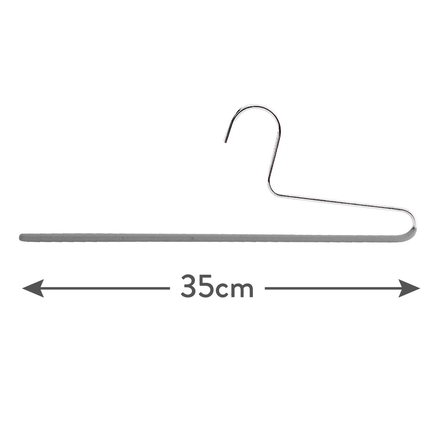 Cintre Pantalon, Cintres, lot de 10 PCs, largeur 35 cm, Cintre Vetement, avec effet antidérapant, MAWA KH C - Argenté, 3