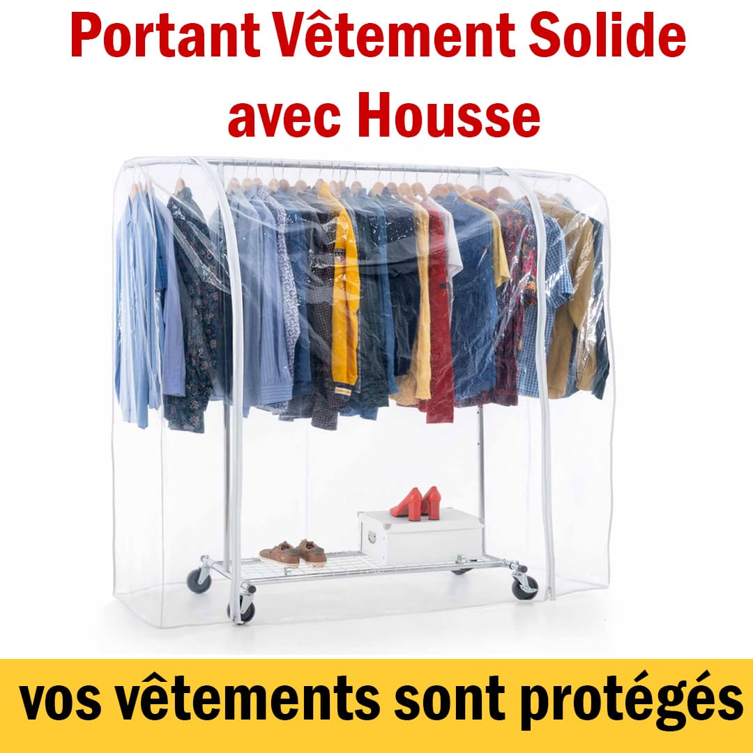 Penderie Tissu, avec Roulettes, Armoire Tissu, Portant Vêtement Solide, 100 kg Capacité, Tatkraft Duncan & Big, 6