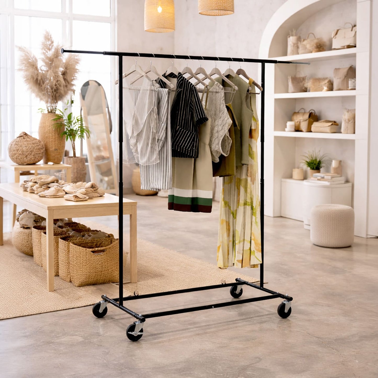 Portant Vêtement Solide, Portant Vetement Professionnel, avec Roulettes, Tatkraft Derek, pop up 2