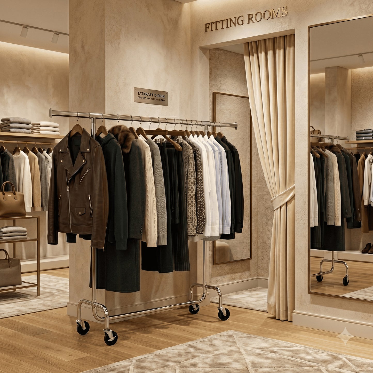 Portant Vetement, Portant Vêtement Solide, Portant Vêtement Professionnel, Penderie Roulette, Tatkraft Didrik, Portant Vetement fitting room