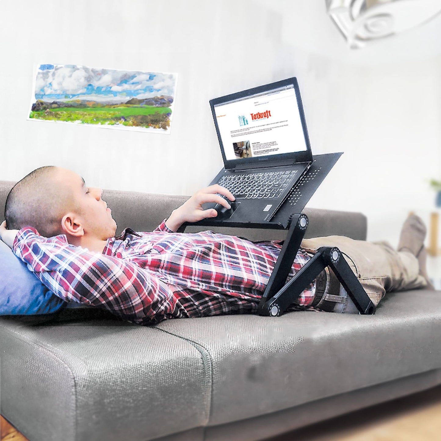 Support_Ordinateur_Portable_Table de_lit_Repose_Ordinateur_Lit,_WonderWorker_Newton_e