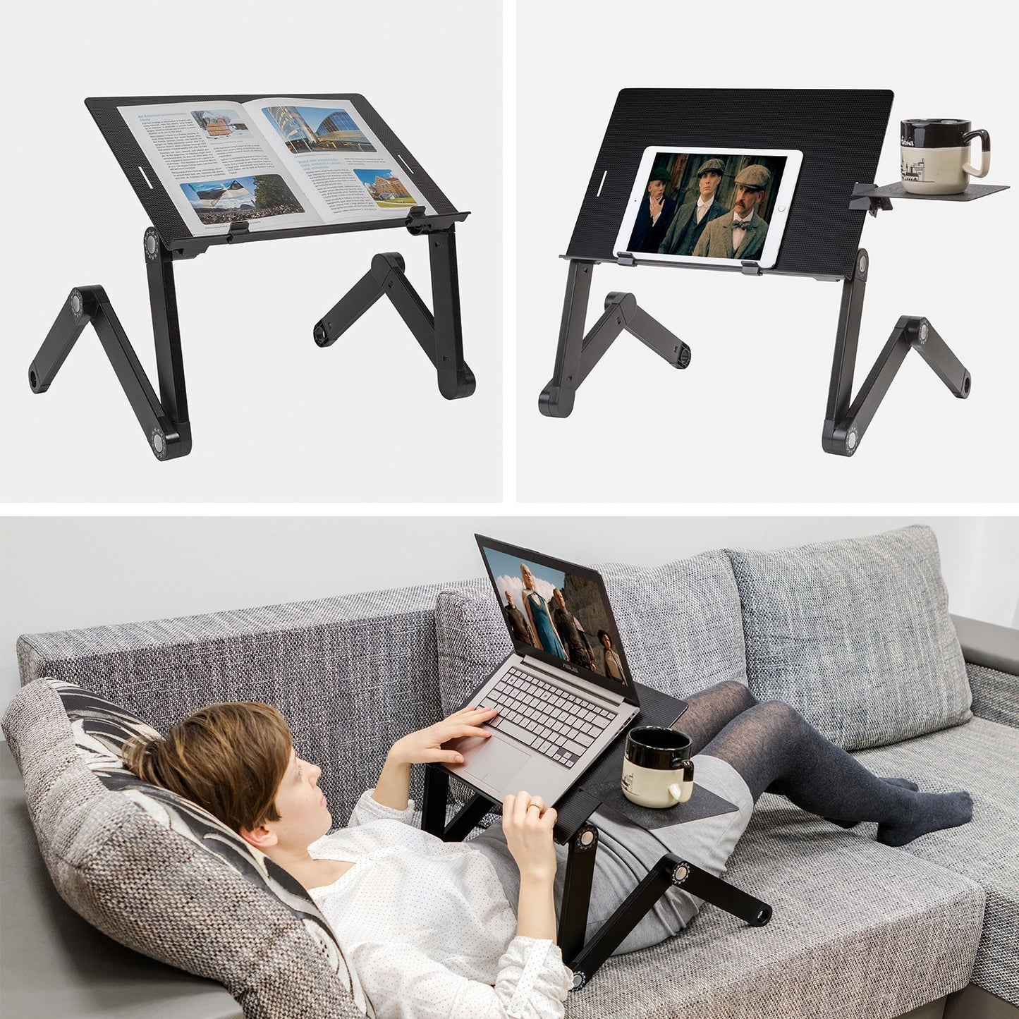 Table pour Ordinateur Portable pour Lit avec Ventilateur USB, WonderWorker Einstein, f