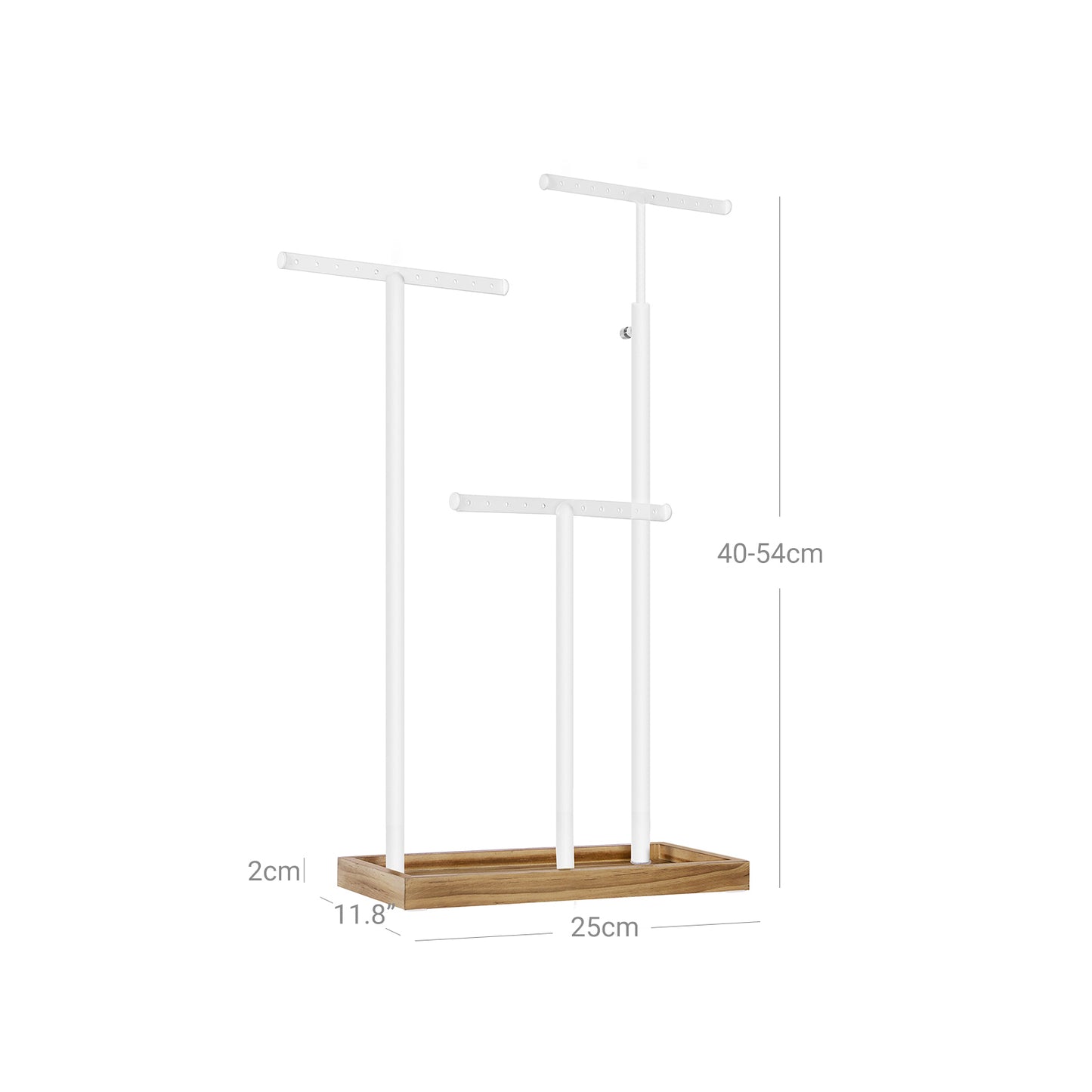 Porte Bijoux, Organisateur de Bijoux, Support à Bijoux, Présentoir de Bijoux avec 3 Barres, SONGMICS, 7