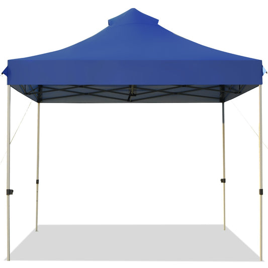 Tonnelle de Jardin, Pergola Terrasse, Escamotable Pliable 3x3M Tente de Fête Imperméable Protection Solaire, Bleu, Costway, 1