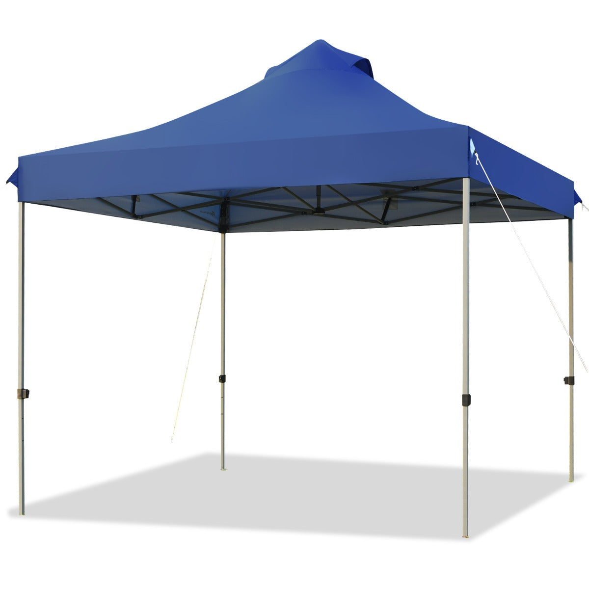 Tonnelle de Jardin, Pergola Terrasse, Escamotable Pliable 3x3M Tente de Fête Imperméable Protection Solaire, Bleu, Costway, 8