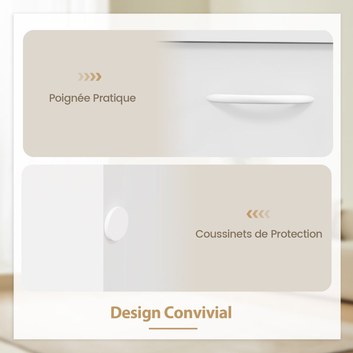 Table, Bureau Ordinateur, Bureau Moderne, Table de Bureau, Poste de Travail, Blanc, Costway, 5