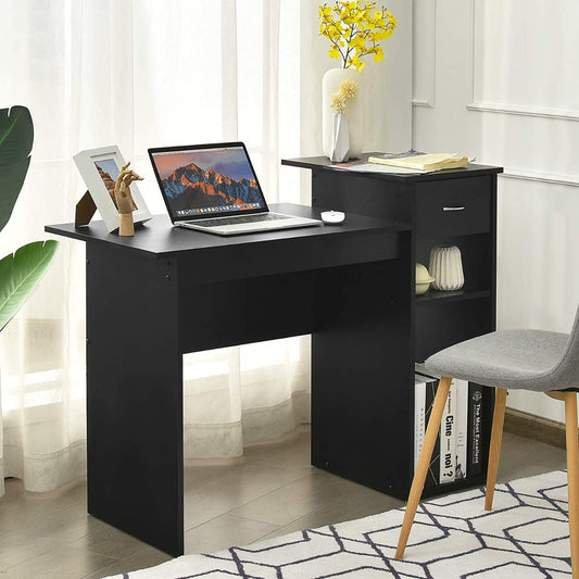 Bureau Noir, Bureau Ordinateur, Bureau Informatique, Bureau Moderne, Table de Bureau, Poste de Travail, Costway, 2