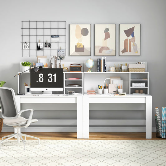 Bureau Ordinateur, Bureau Informatique, Bureau Moderne, Table de Bureau avec Trous de Gestion des Câbles, Costway, 2