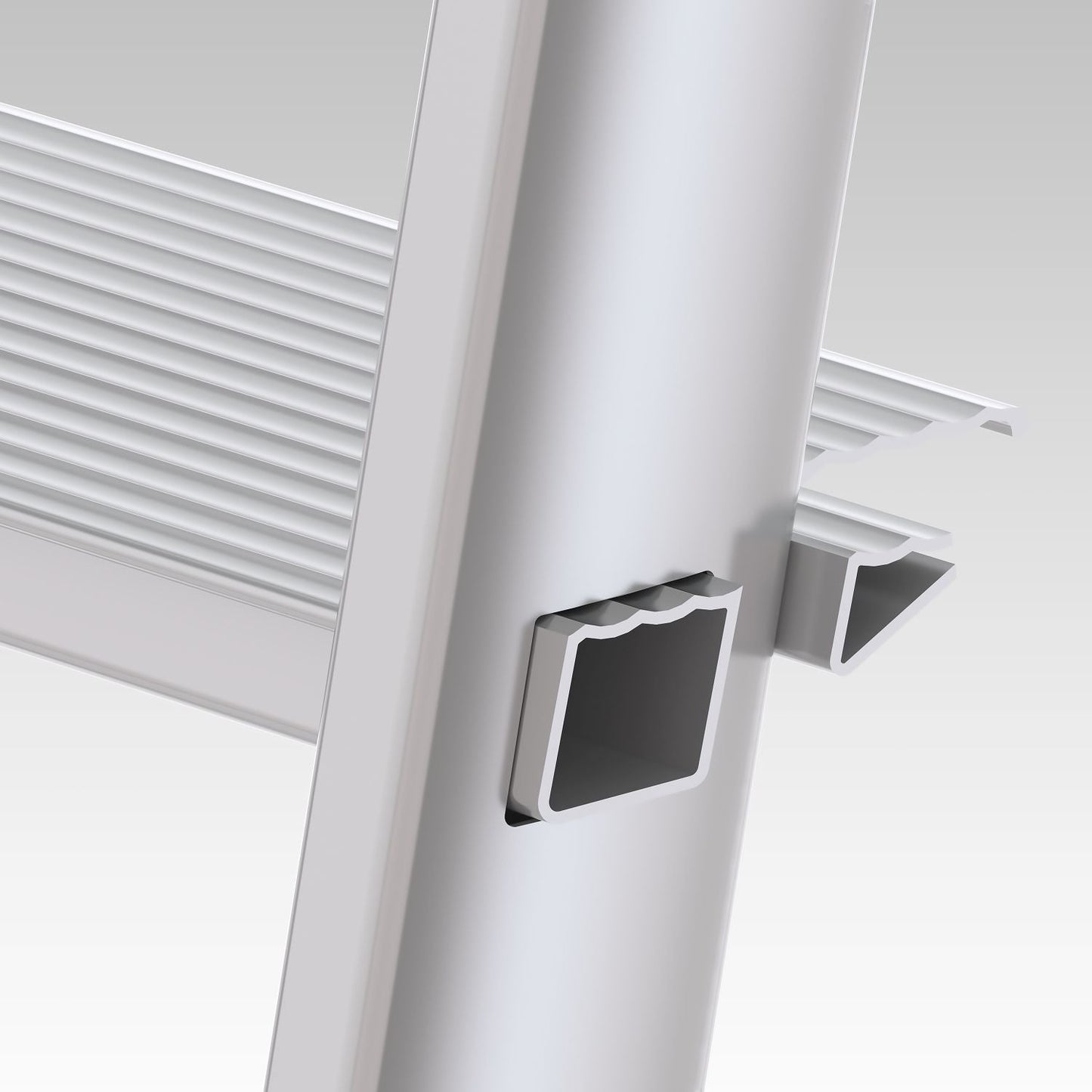 Escabeau Professionnel, 7 marches, Escabeau Pliable, Hauteur 152 cm, Charge max. 150 kg, Aluminium, Colombo LIBELLULA , 4