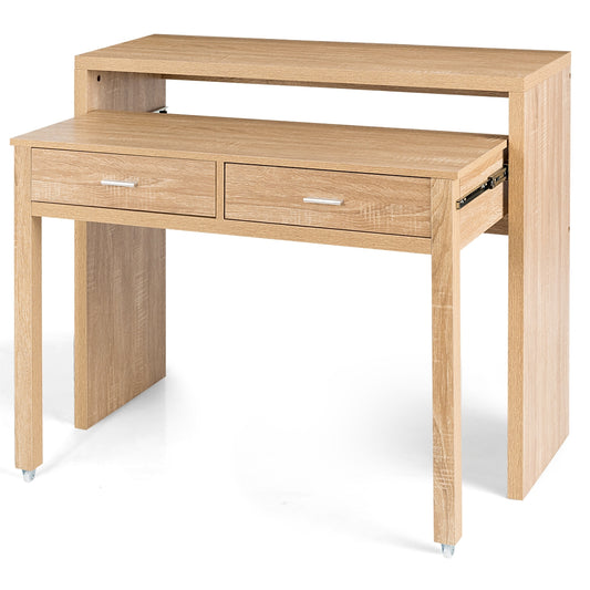 Bureau Extensible, Console Bureau, Bureau Ordinateur, Bureau Informatique, Bureau Moderne, Table de Bureau, Costway, 1