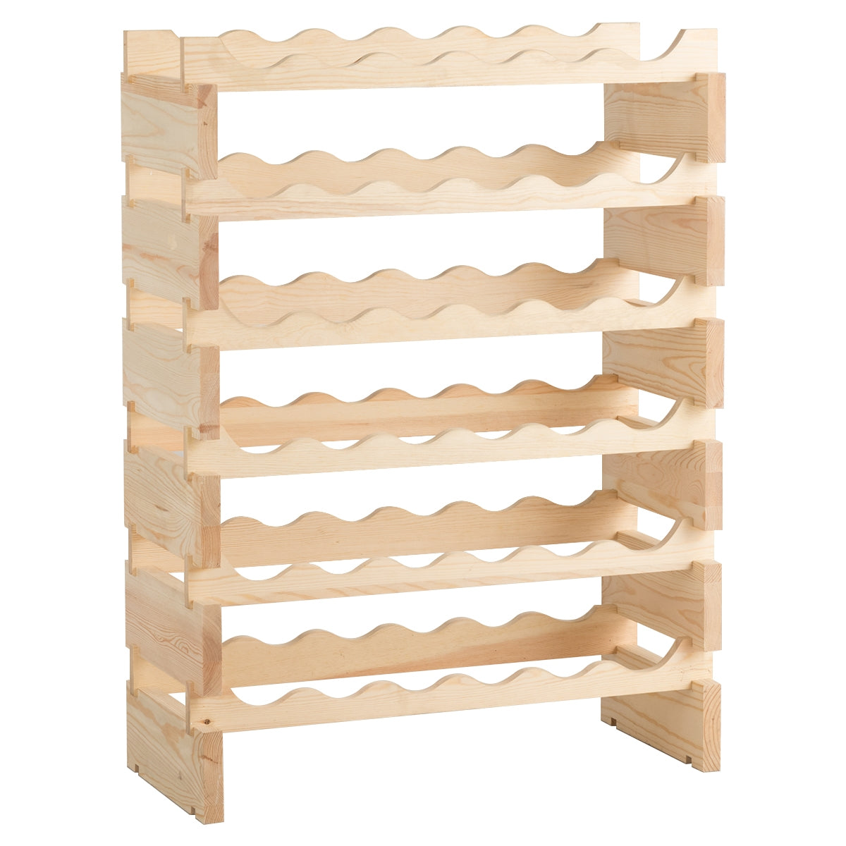 Etagere a Vin, Range Bouteille, Casier a Bouteille, 36 Bouteilles Porte-vins et Etagère de Présentation à 6 Couches, Costway, 1