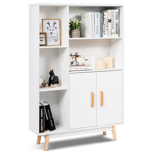 Étagère Bibliothèque, Meuble Etagere, Etagere de Rangement, Bibliothèque Armoire de rangement, Blanche, Costway, 8