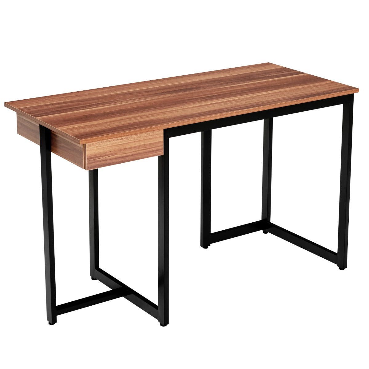 Bureau Ordinateur, Bureau Informatique de 120 cm, Bureau Moderne, Table de Bureau avec Roulant, Poste de Travail, Costway, 1
