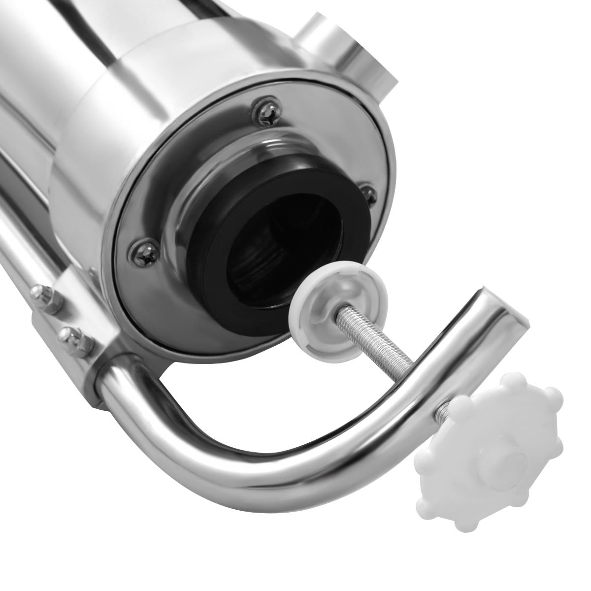 Poussoir à saucisses, Accessoire de remplissage de saucisses, 4 tubes en Acier Inoxydable capacité 2,5 kg, Costway, 5