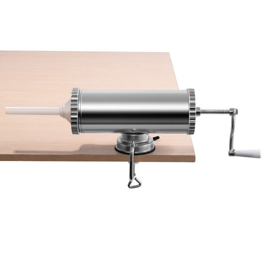 Poussoir à Saucisses, Remplissage de Saucisses 3L en Alliage d'Aluminium inoxydable et avec 3 Tubes, Costway, 2