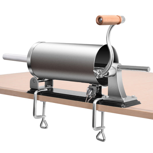 Poussoir à Saucisses, Machine à Saucisses, Viande Hachée 4,8L en Acier Inoxydable 4 tubes diamètre 17, 21, 25, 29 mm, Costway, 2