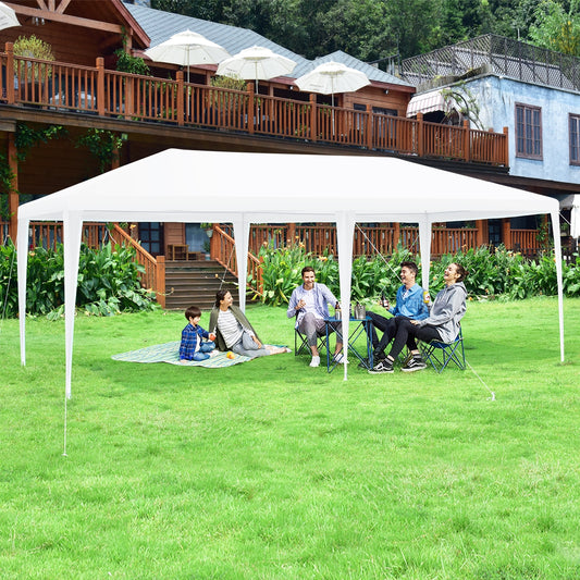 Tonnelle de Jardin, 3 x 6 m, Tonnelle Terrasse, Pergola Jardin, avec 4 Murs Amovibles et Fenêtre sur Côt, Costway, 3