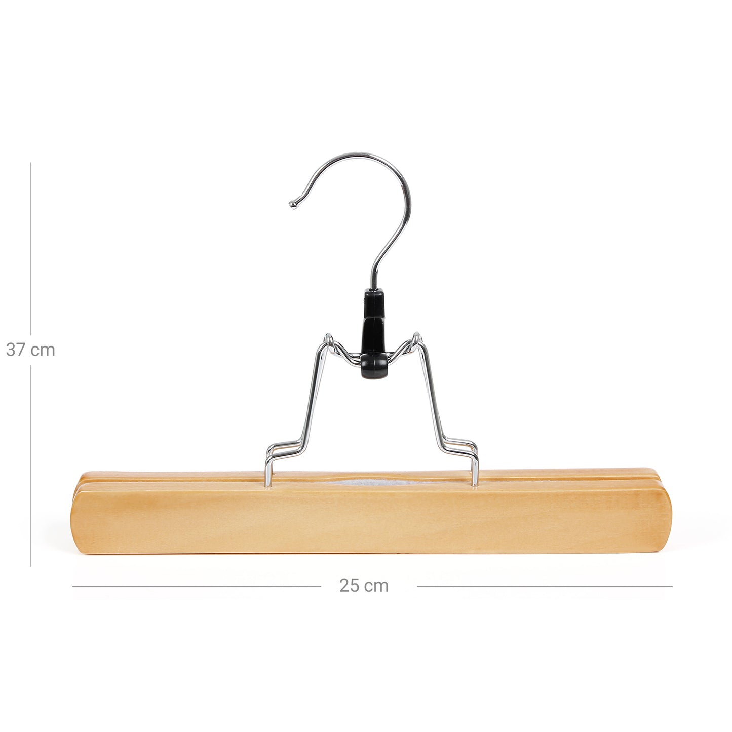 12 Cintres pinces bois clair