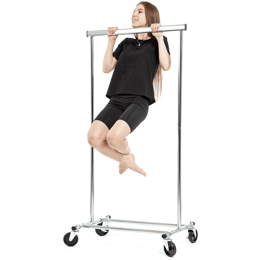 Portant Vêtement Solide, Portant Professionnel, Jusqu’à 100 kg, 1 min Montage, Portant Vetement Pliable, Tatkraft Darren, 1