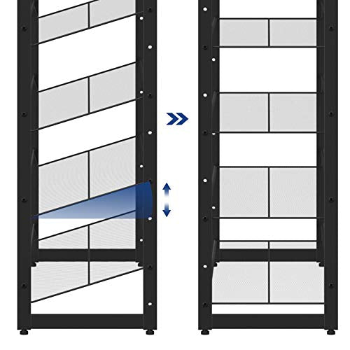 SONGMICS - Étagères à Chaussures 12 Niveaux, Lot de 2 Meubles à Chaussures Empilables 6 Rangées, pour 48-60 Paires, Grande Capacité de Rangement, Noir