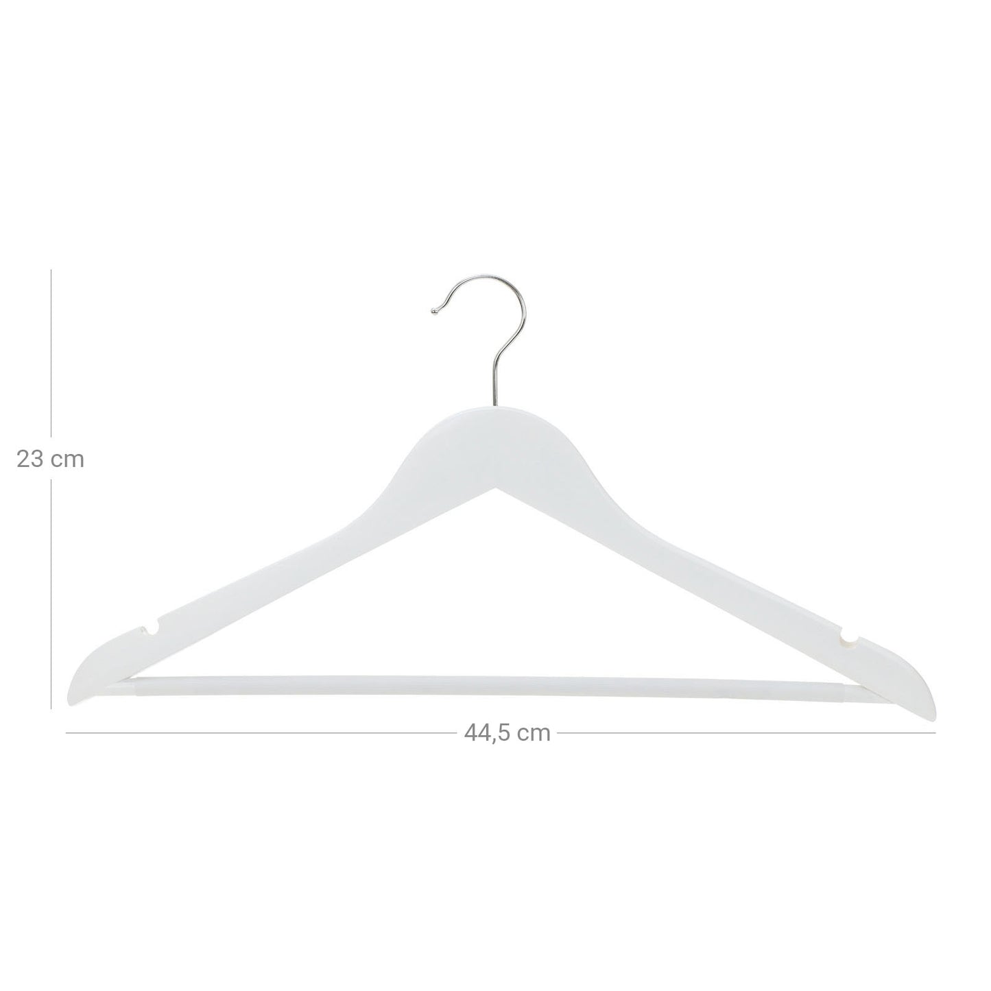 50 Cintres bois blanc