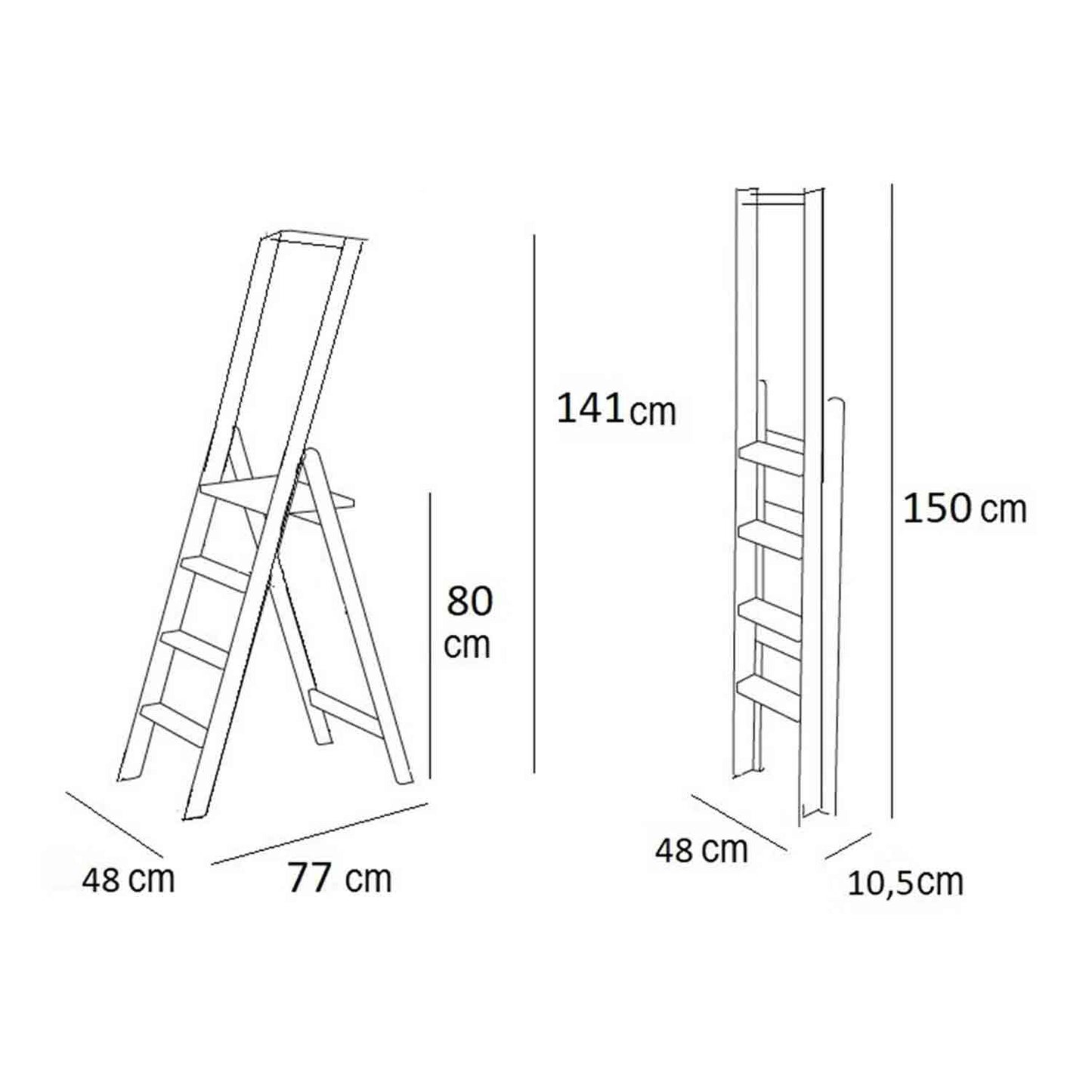 Escabeau fait maison, en bois, facile à ouvrir et à fermer, ARIT KIMORA