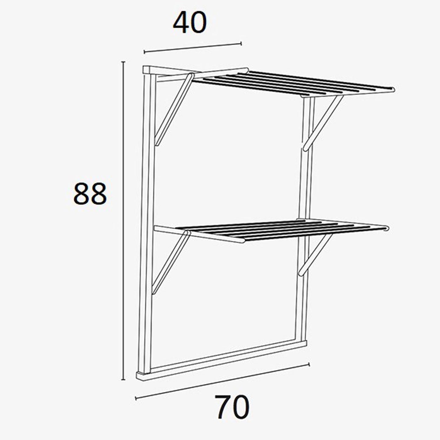 ARIT - KLAUS Accessoires de salle de bains, Etendoir Mural, Étendoir à linge Mural, Sechoir Mural, blanche, 5