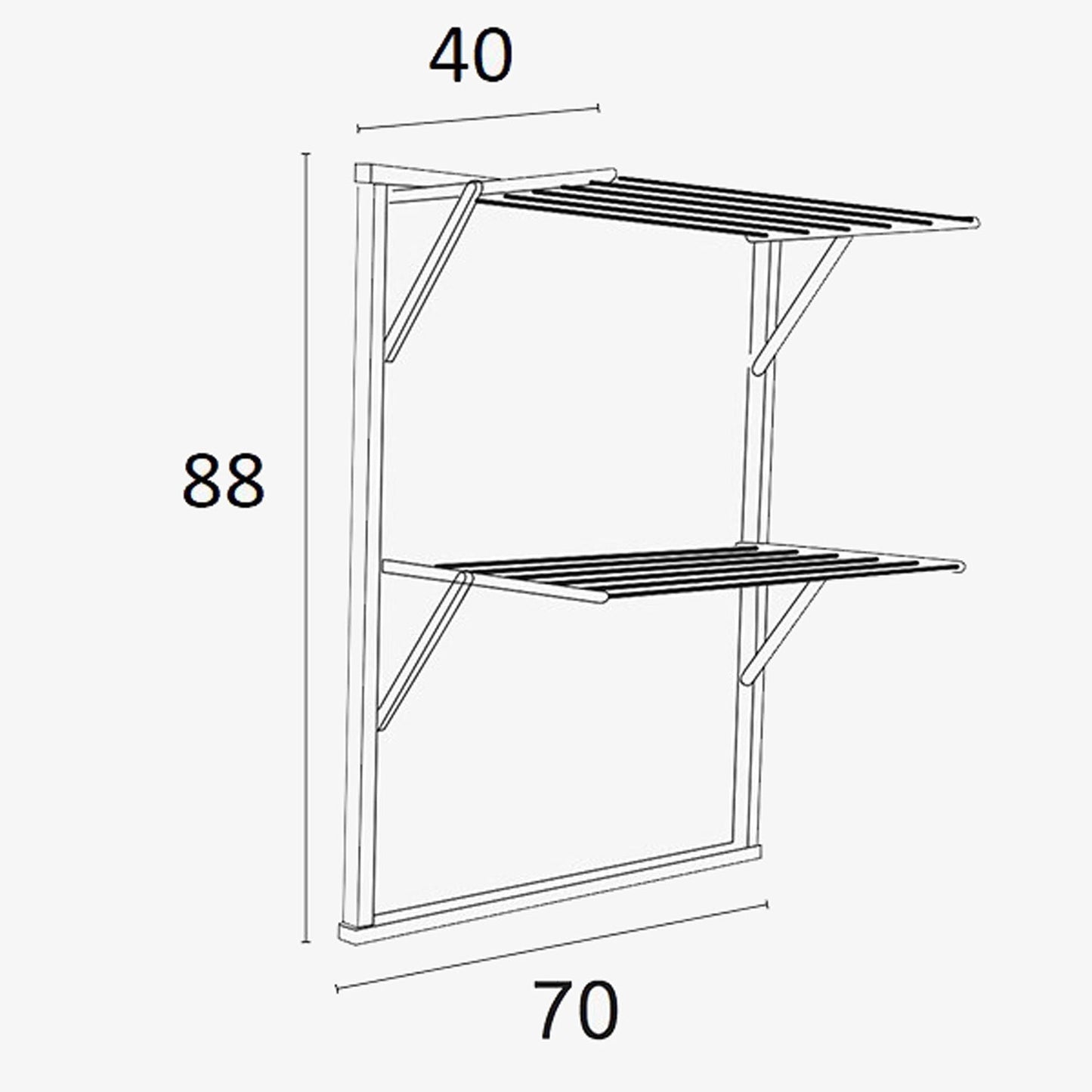 ARIT - KLAUS Accessoires de salle de bains, Etendoir Mural, Étendoir à linge Mural, Sechoir Mural, cerise, 6