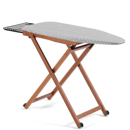 Table à repasser STIROLIGHT, hauteur réglable : 84-88-91-93 cm, roulettes à la base, repose-fer coulissant - Couleur Cerise