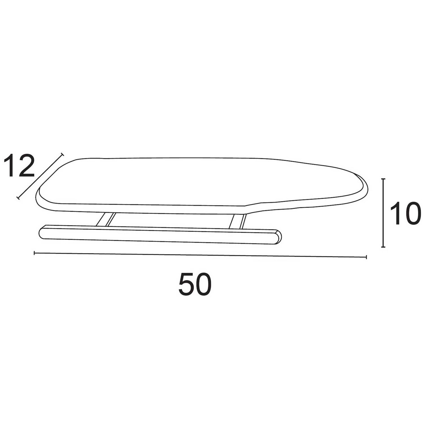Planche à repasser BIRD, planche à repasser à manches, plan de travail 51 x 12 cm - couleur cerise , ARIT
