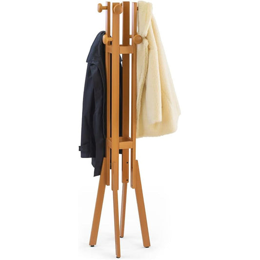 Porte-manteau ALBA arbre en bois, Finition cerisier