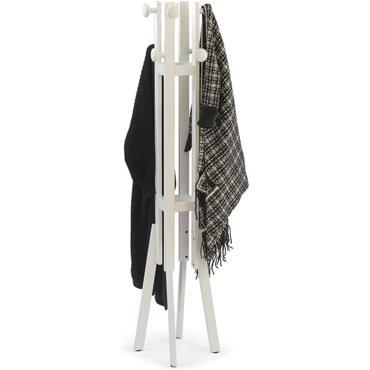Porte-manteau ALBA arbre en bois, finition blanche « Ar-It le cœur du bois »