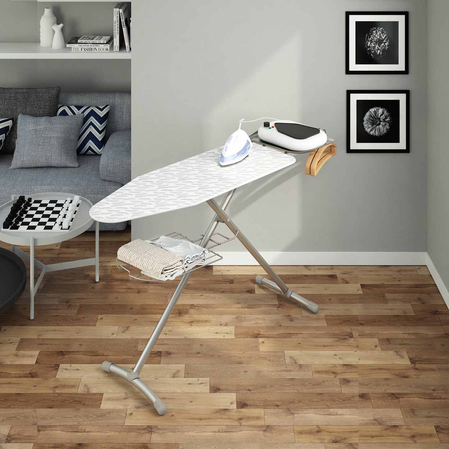Colombo Turbo - XL Planche a repasser (124 x 44 cm), 6 options de réglage de la hauteur, Fabriquée en Italie, 2